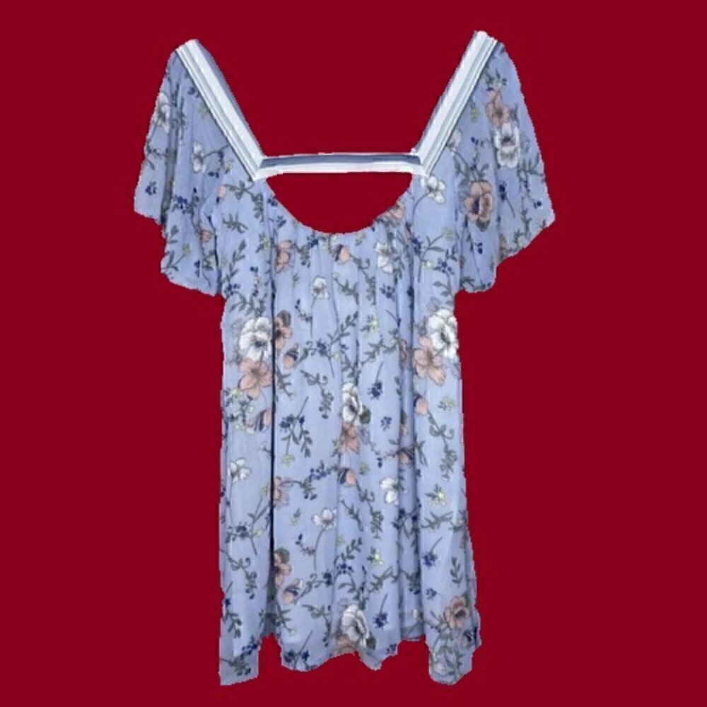 NWT Floral Print Babydoll Summer Dress - Size M - Picture 4 of 8